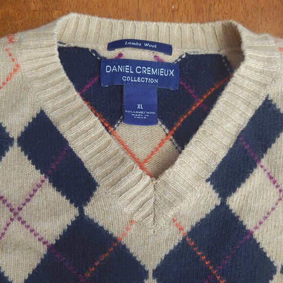 Daniel Cremieux Collection ~ Sz XL ~ Lambs’ Wool Sweater ~ Excellent Condition - Picture 4 of 7